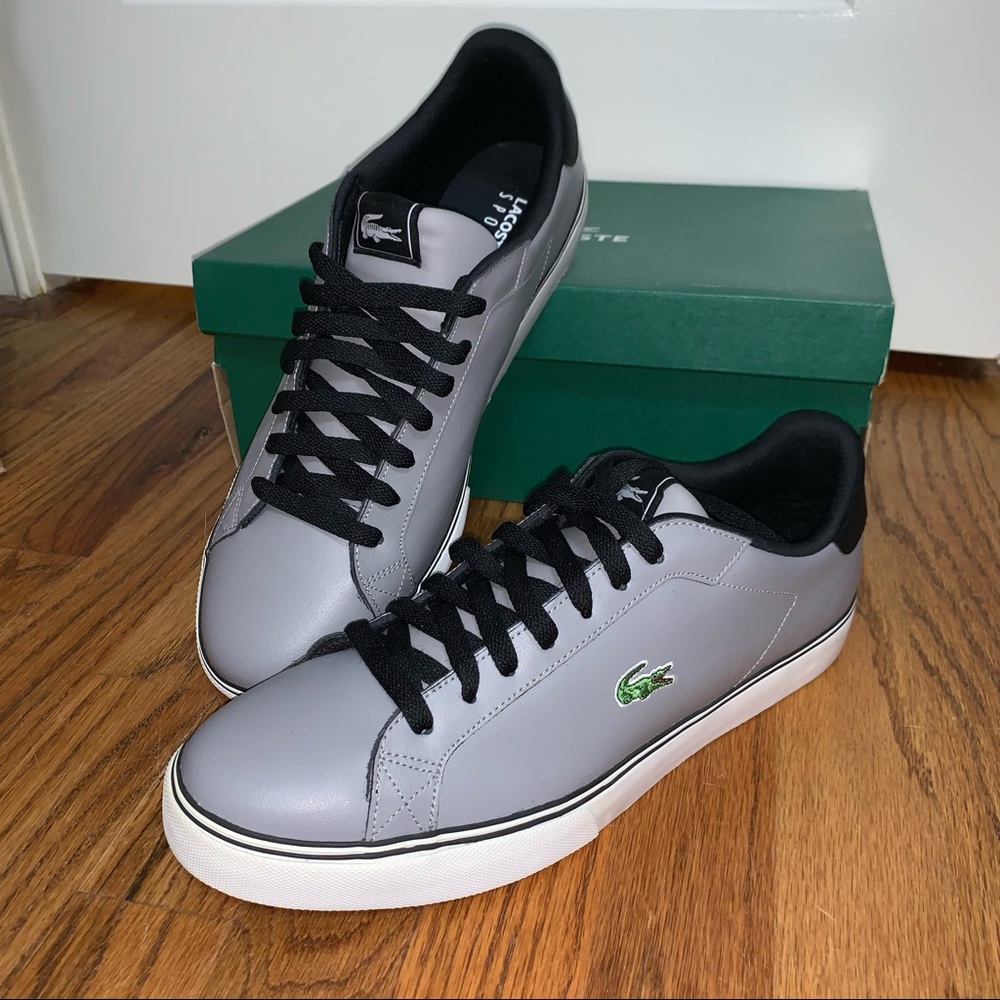 NWT / Box Lacoste Grey Sneakers SZ 11